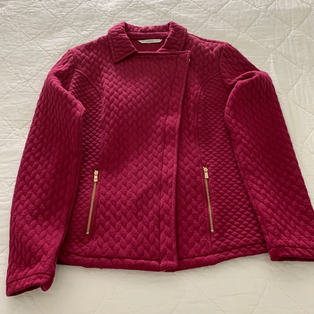 Isaac Mizarati Live MOTO Jacket XS Burgundy BNWOT